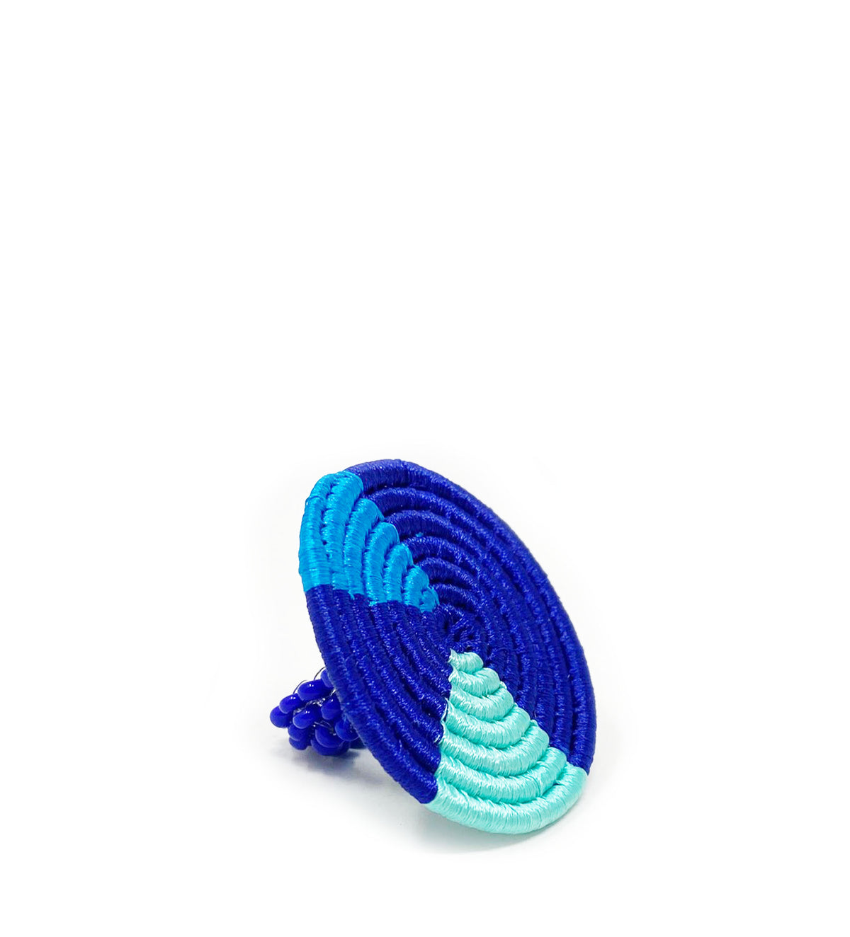 Two Toned Basket Woven Ring
