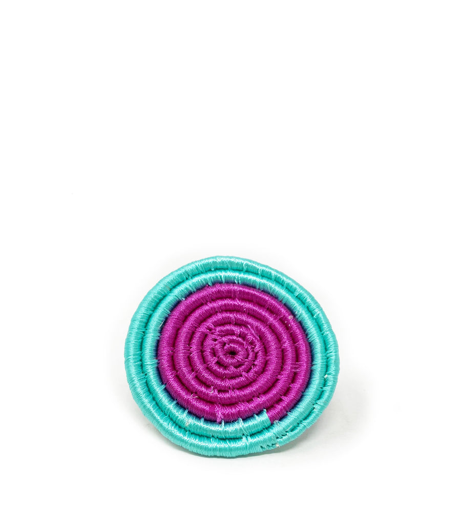 Two Toned Basket Woven Ring