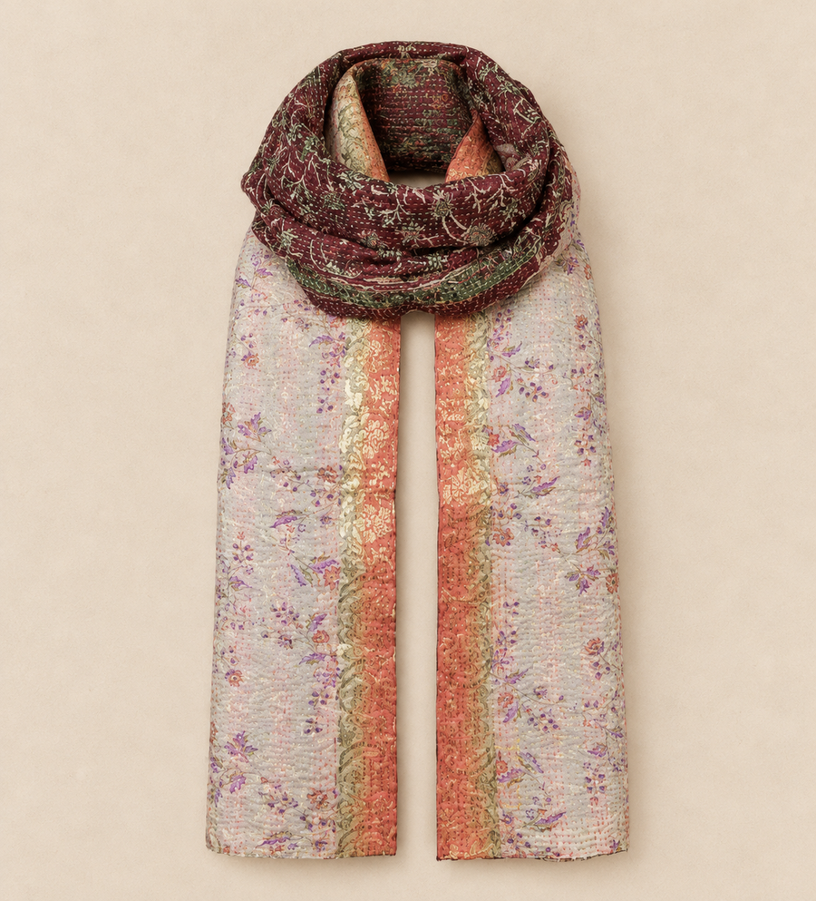 Silk Kantha Scarf