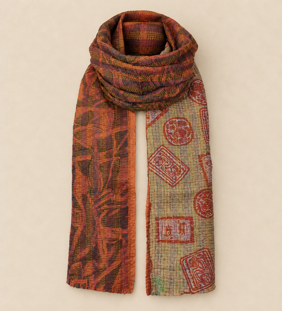Silk Kantha Scarf
