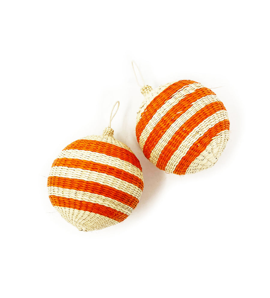 Woven Ornament: Pink and Orange