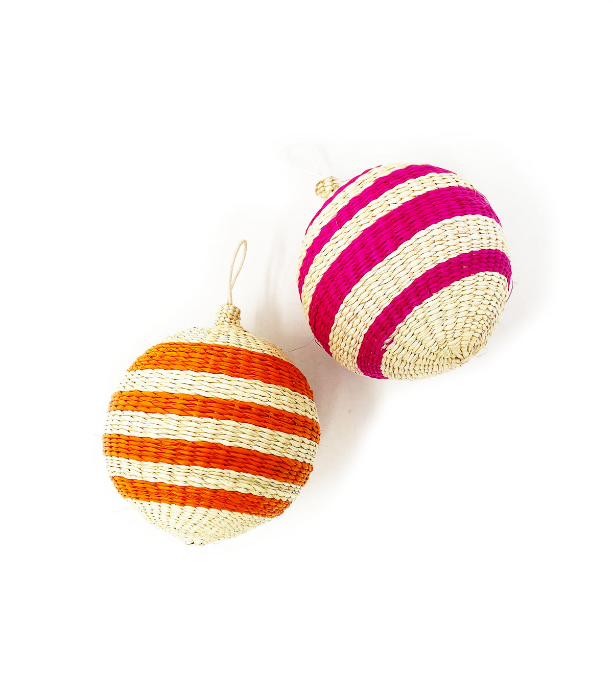 Woven Ornament: Pink and Orange