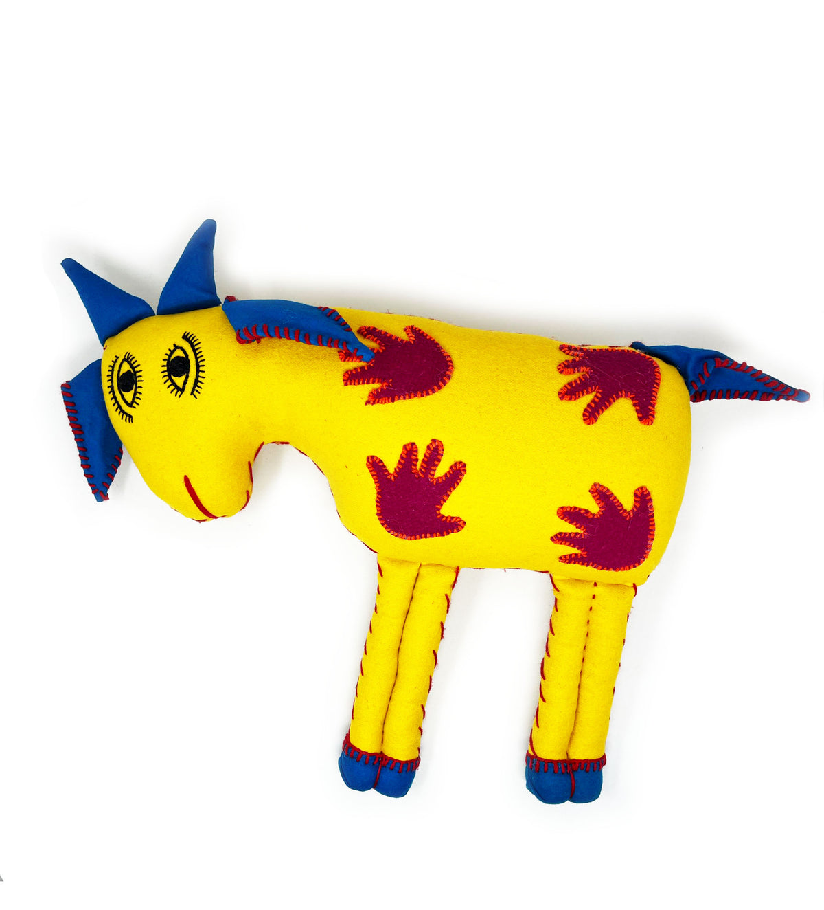 Yellow Felt Goat: Large