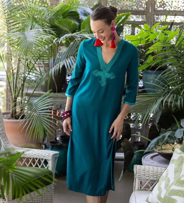 Moroccan V-Neck Slim Fit Dress