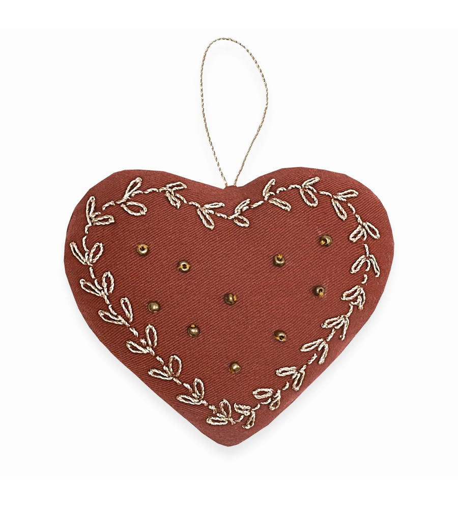 Cotton Heart Ornament