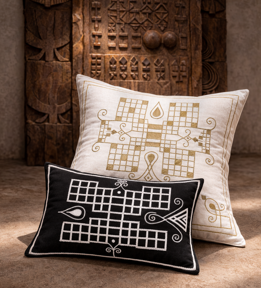 Yetunde Hausa Embroidered Pillow