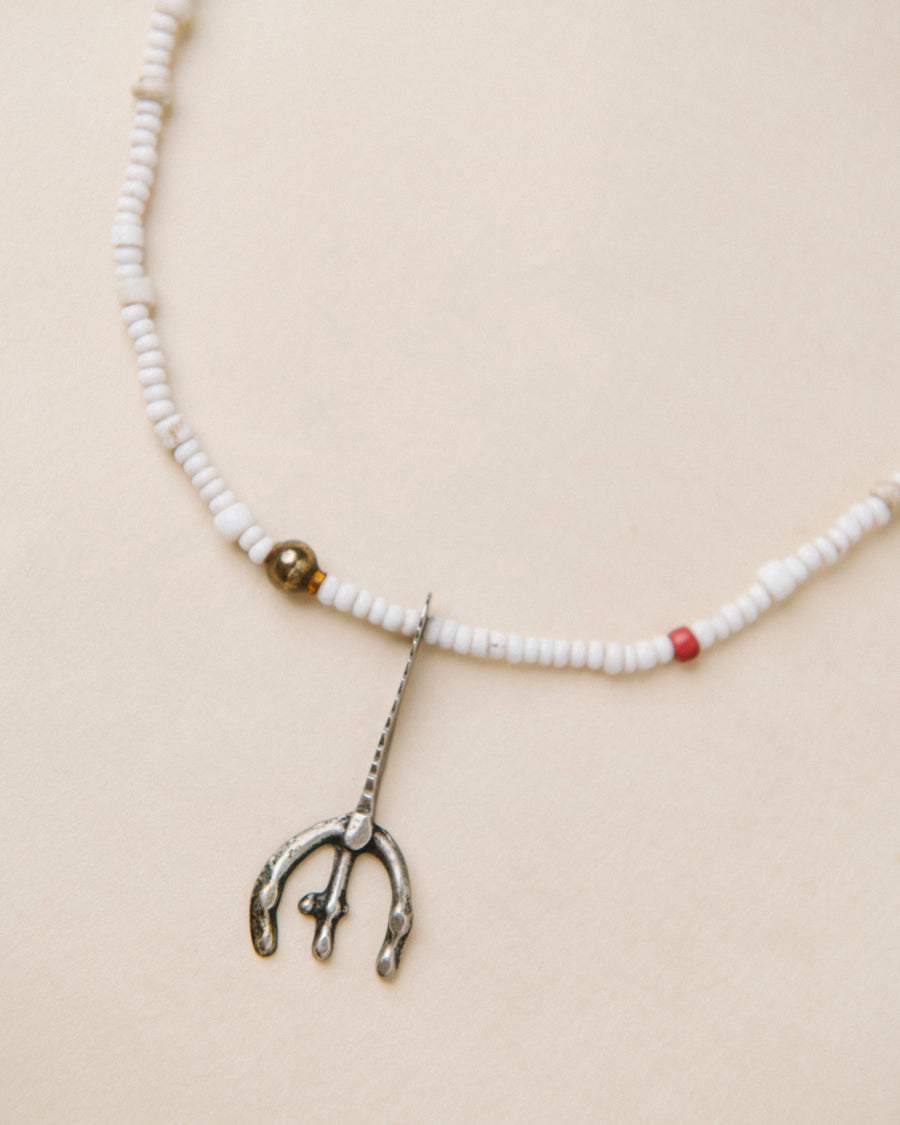 Berber Charm and Glass Beads Necklace