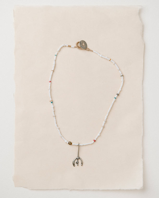 Berber Charm and Glass Beads Necklace