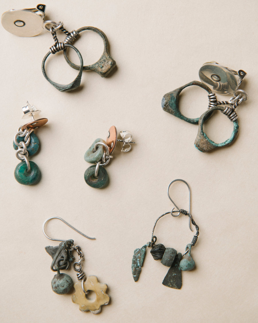 Moroccan Ancient Glass Bead Earrings