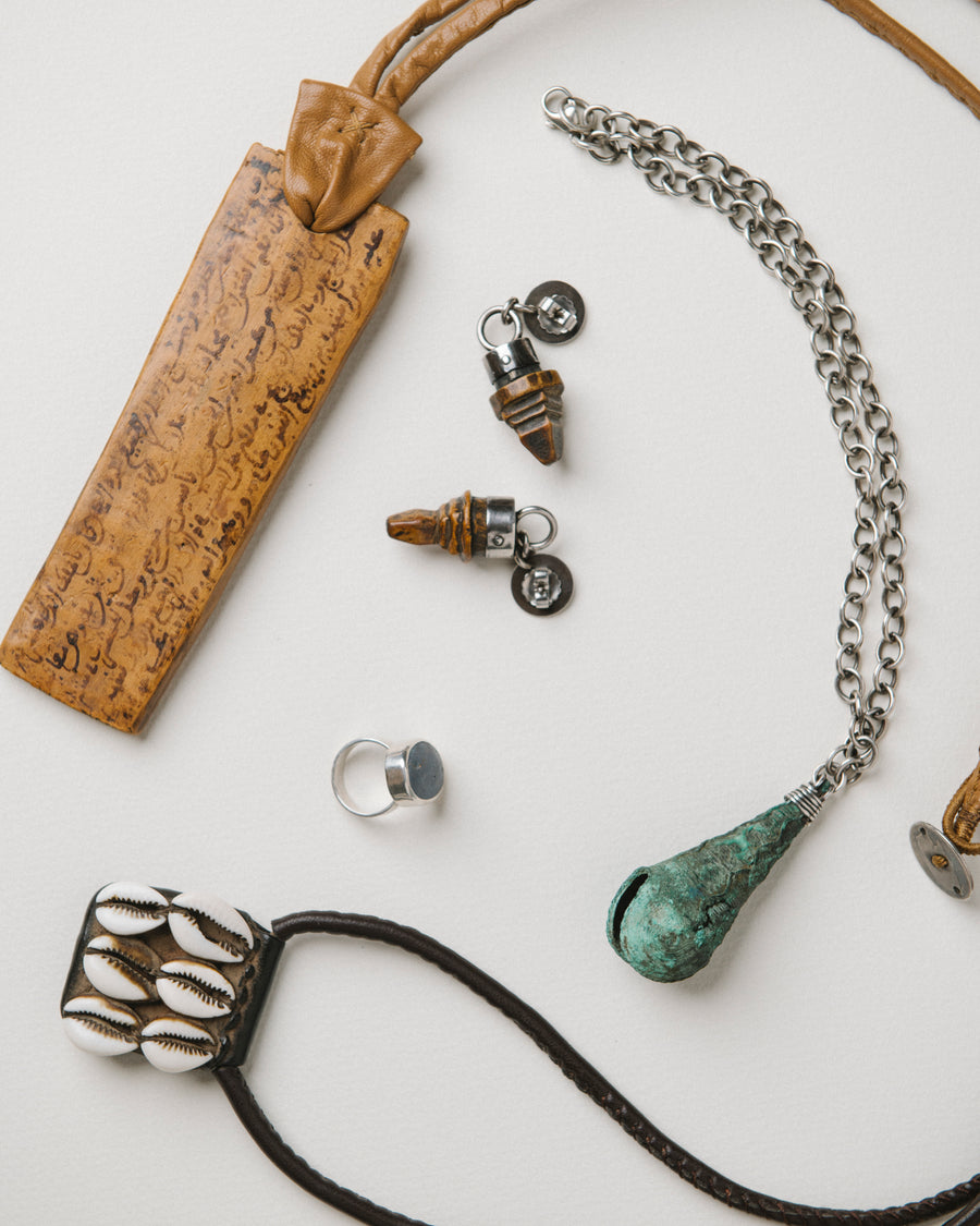 Fortune Shell and Leather Tribal Hamsa