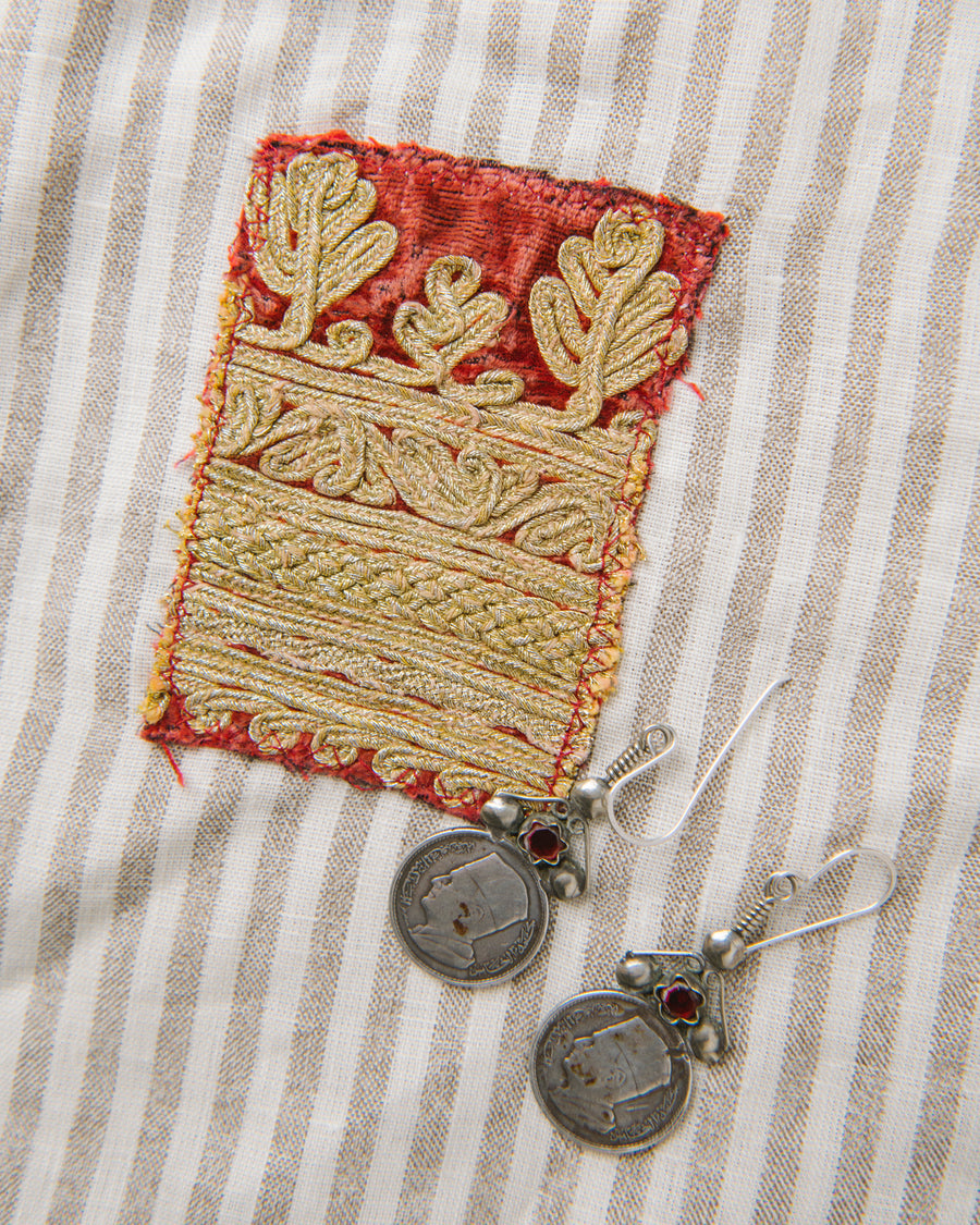 Atlas Coin And Glass Earrings