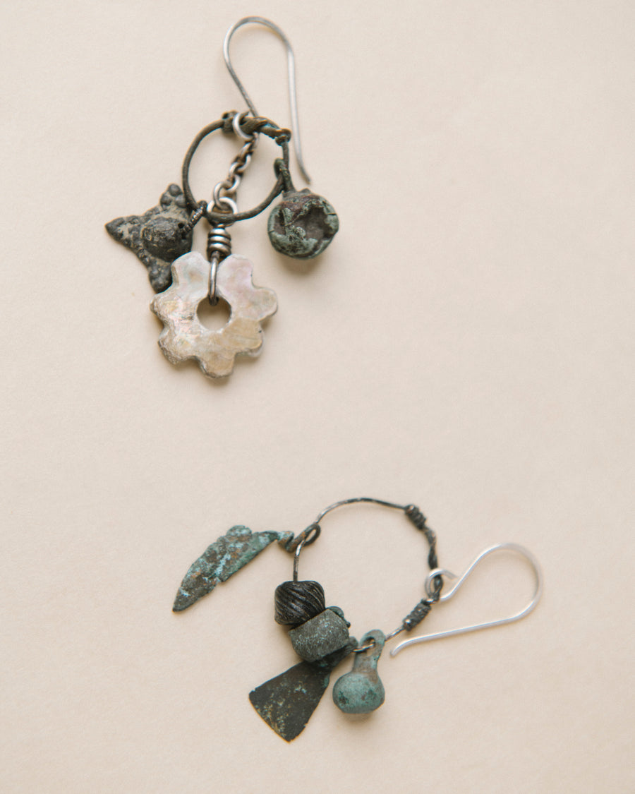 Copper Ancient Fragment Earrings