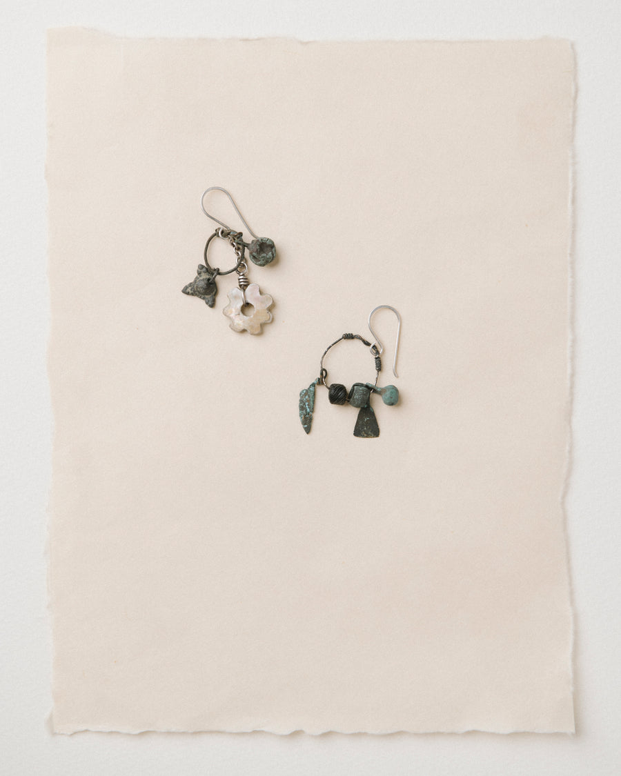 Copper Ancient Fragment Earrings