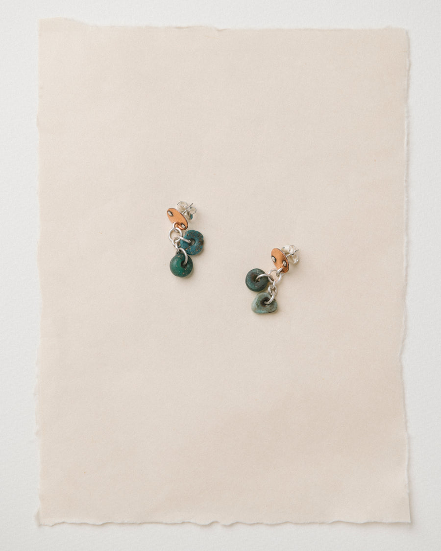 Moroccan Ancient Glass Bead Earrings