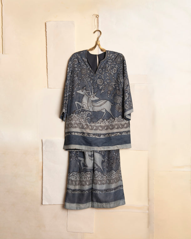 Trishna Silk Set in Blue