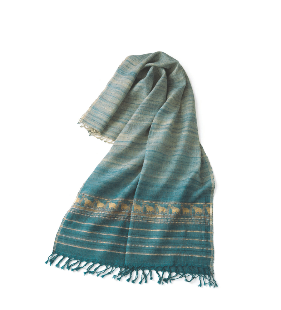 Raw Silk Jamdani Scarf