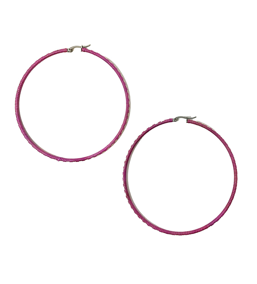 Zenu Hoop Earring: Lavender