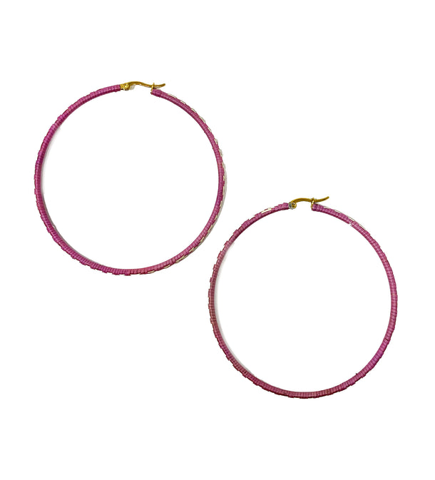 Zenu Hoop Earring: Lavender