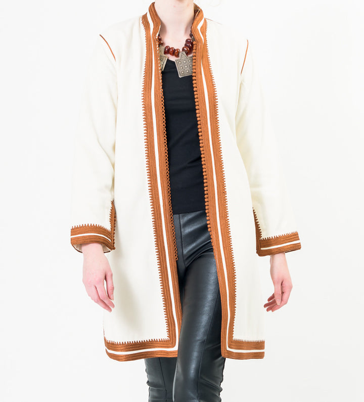 ジャケット・アウター sahara Lace Cuff Over Jacket ZW COLLECTION DOUBLE-FACED JACKET - Brown / Ecru | ZARA United States