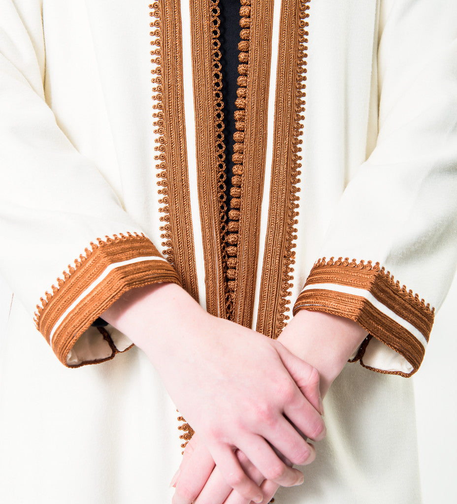 Moroccan Jacket: Copper on White – Ibu Movement