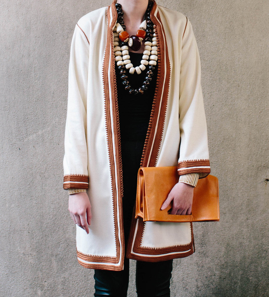 Moroccan Jacket: Copper on White – Ibu Movement